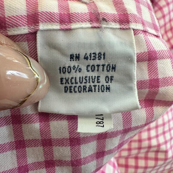 Polo Ralph Lauren Pink and White‎ Checked Long Sleeve Button Up Shirt Size XL - Picture 4 of 8
